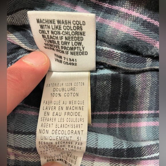 LL Bean Flannel Lined Jeans Plus Size 22W Original Fit Relaxed Denim Stretch - Picture 7 of 11